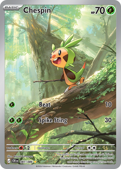 Chespin 87 Chaos Rising Pokémon card