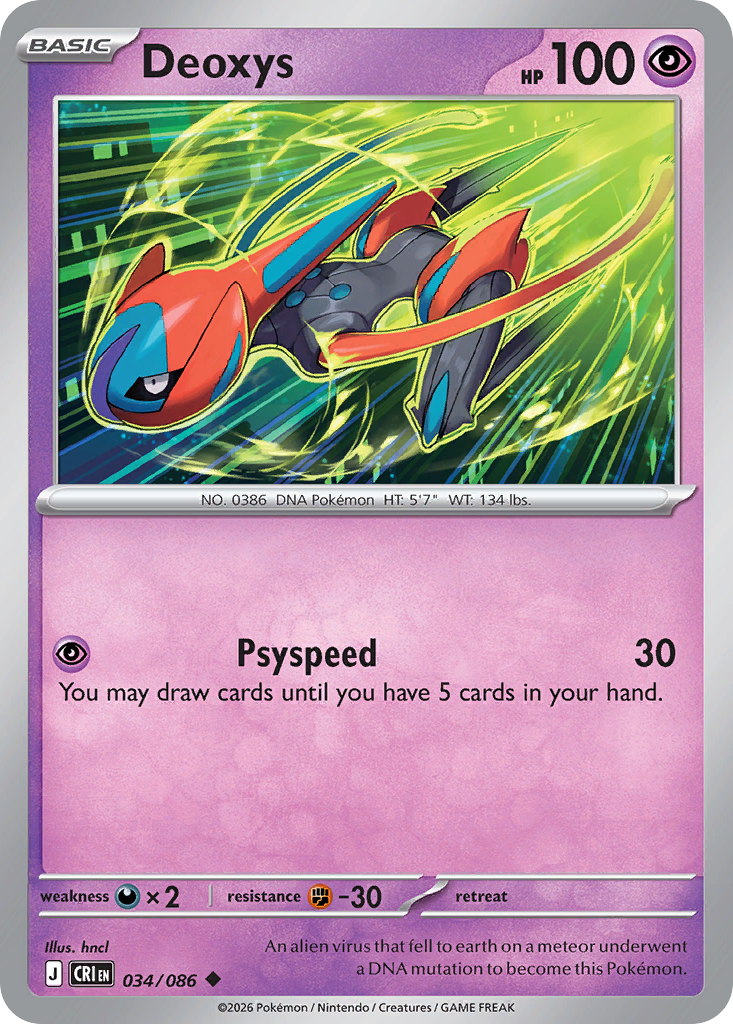 Deoxys 34 Chaos Rising Pokémon card