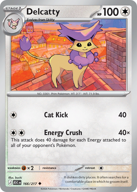 Delcatty 166 Ascended Heroes Pokémon card