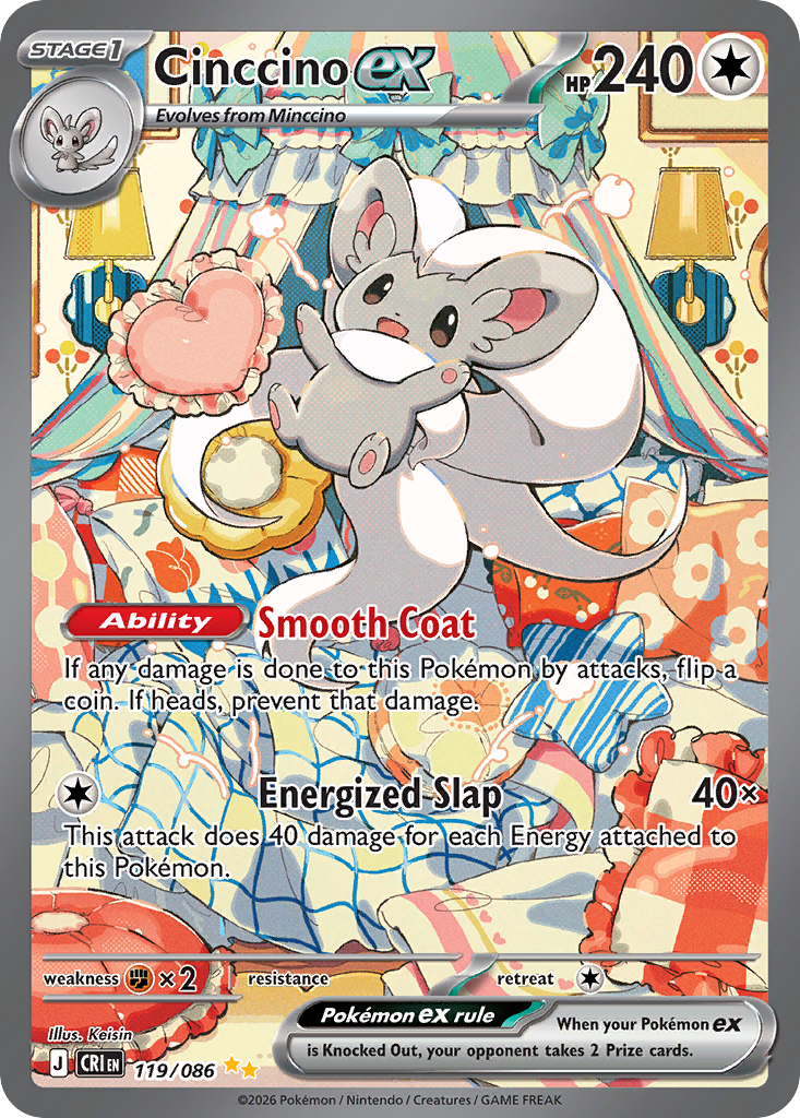 Cinccino ex 119 Chaos Rising Pokémon card
