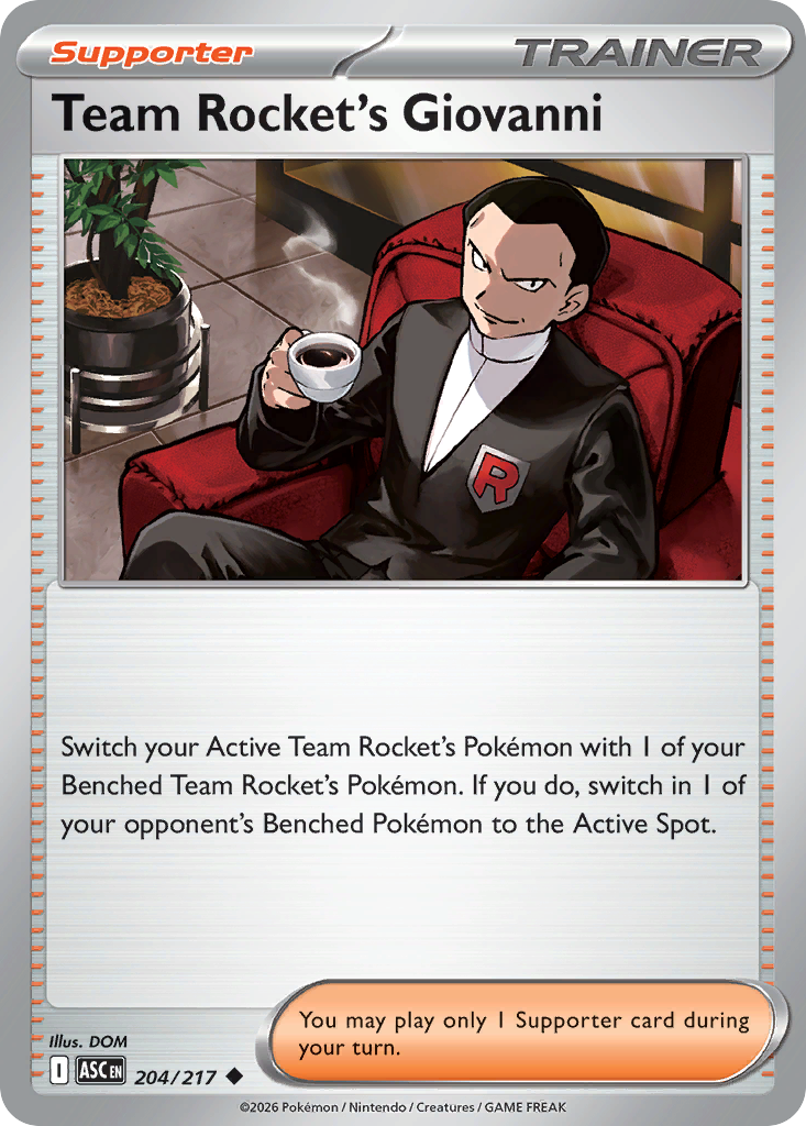 Team Rocket's Giovanni 204 Ascended Heroes Pokémon card