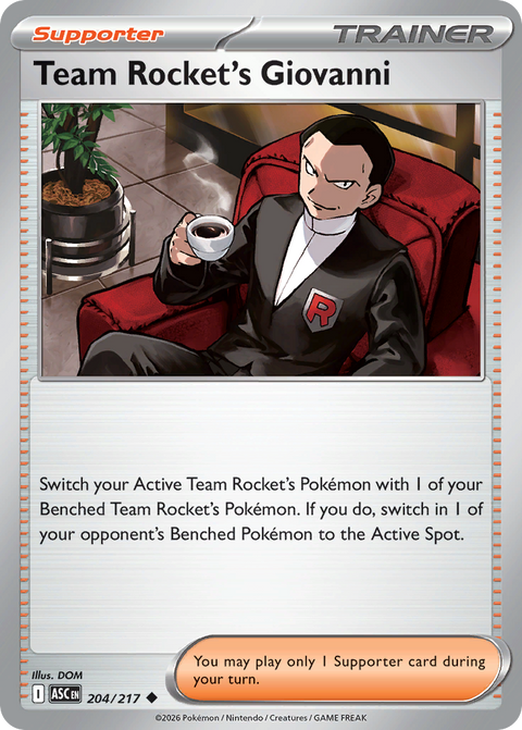 Team Rocket's Giovanni 204 Ascended Heroes Pokémon card