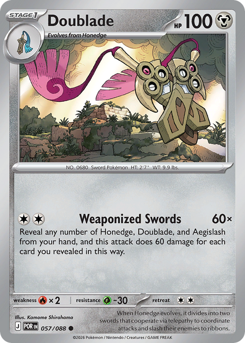 Doublade 57 Perfect Order Pokémon card