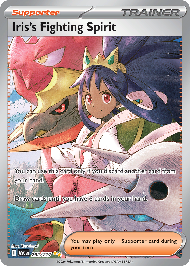 Iris's Fighting Spirit 292 Ascended Heroes Pokémon card