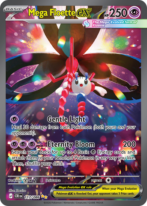 Mega Floette ex 117 Chaos Rising Pokémon card