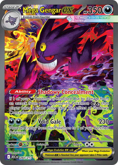 Mega Gengar ex 284 Ascended Heroes Pokémon card