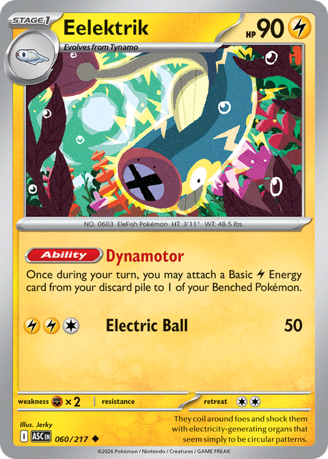 Eelektrik 60 Ascended Heroes Pokémon card