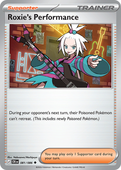 Roxie's Performance 81 Chaos Rising Pokémon card