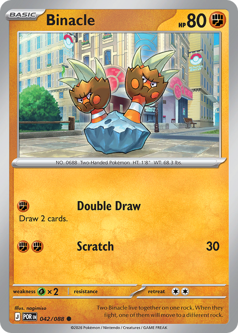 Binacle 42 Perfect Order Pokémon card