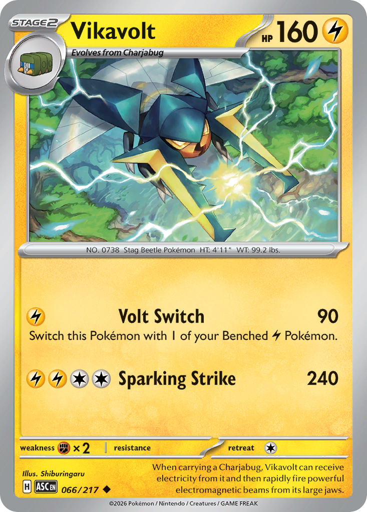 Vikavolt 66 Ascended Heroes Pokémon card