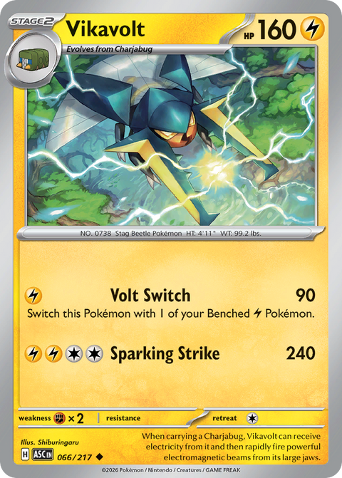 Vikavolt 66 Ascended Heroes Pokémon card