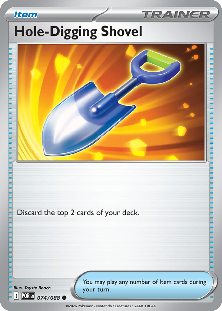 Hole-Digging Shovel 74 Perfect Order Pokémon card