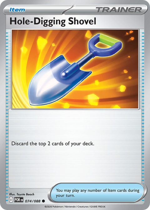 Hole-Digging Shovel 74 Perfect Order Pokémon card