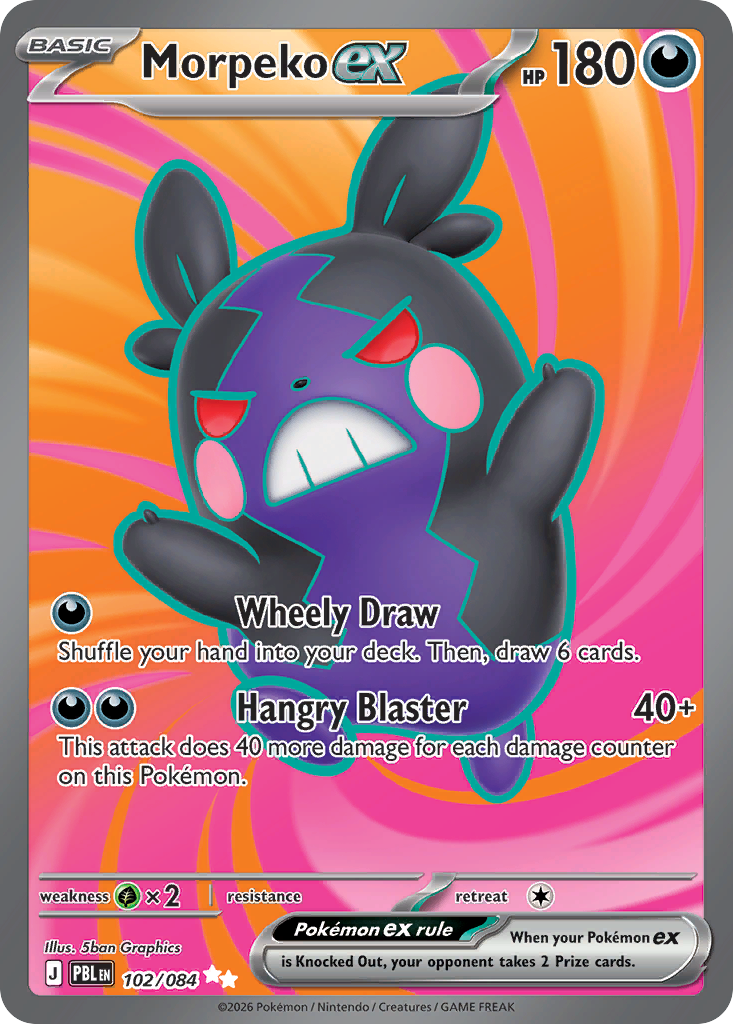 Morpeko ex 102 Pitch Black Pokémon card