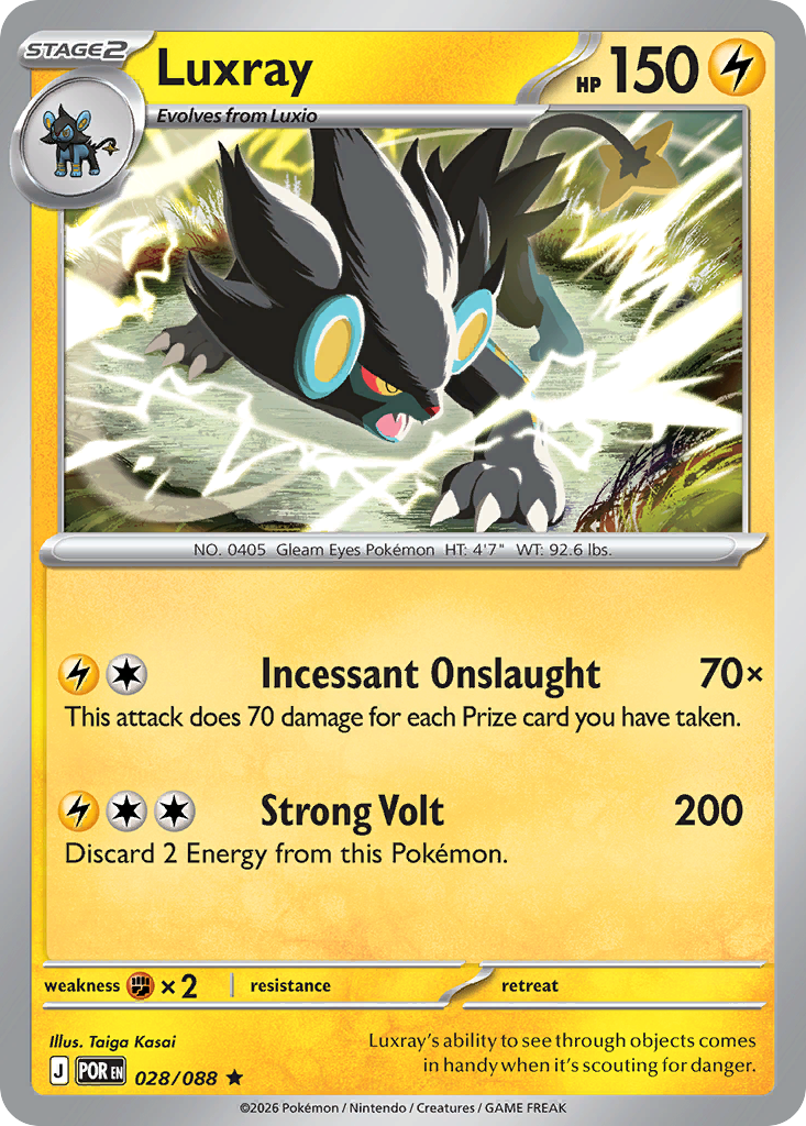 Luxray 28 Perfect Order Pokémon card