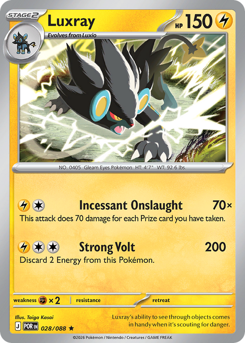 Luxray 28 Perfect Order Pokémon card