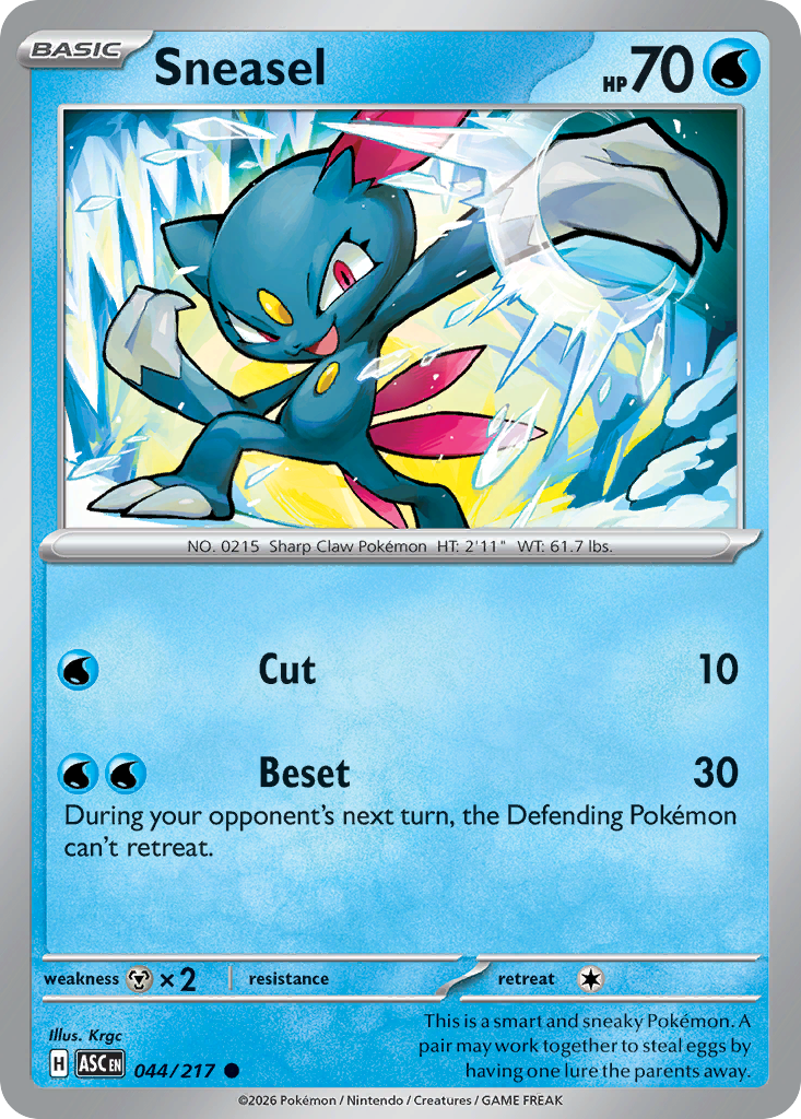 Sneasel 44 Ascended Heroes Pokémon card