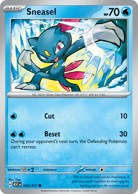Sneasel 44 Ascended Heroes Pokémon card