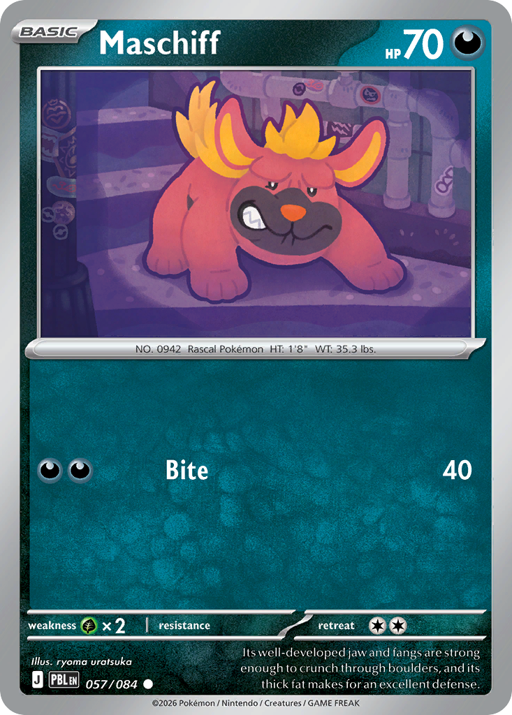 Maschiff 57 Pitch Black Pokémon card