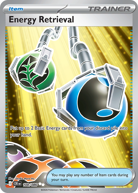 Energy Retrieval 108 Chaos Rising Pokémon card