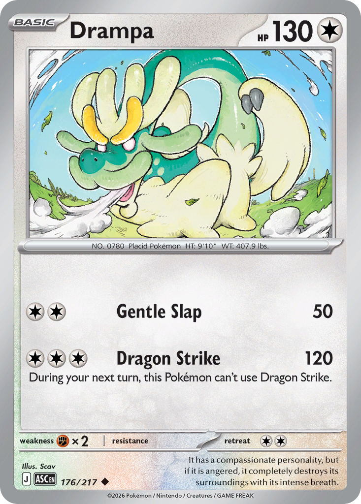 Drampa 176 Ascended Heroes Pokémon card