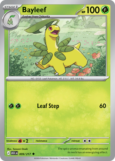 Bayleef 9 Ascended Heroes Pokémon card