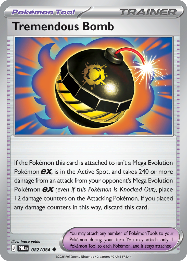 Tremendous Bomb 82 Pitch Black Pokémon card
