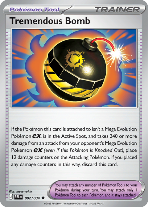 Tremendous Bomb 82 Pitch Black Pokémon card