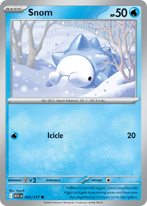 Snom 52 Ascended Heroes Pokémon card
