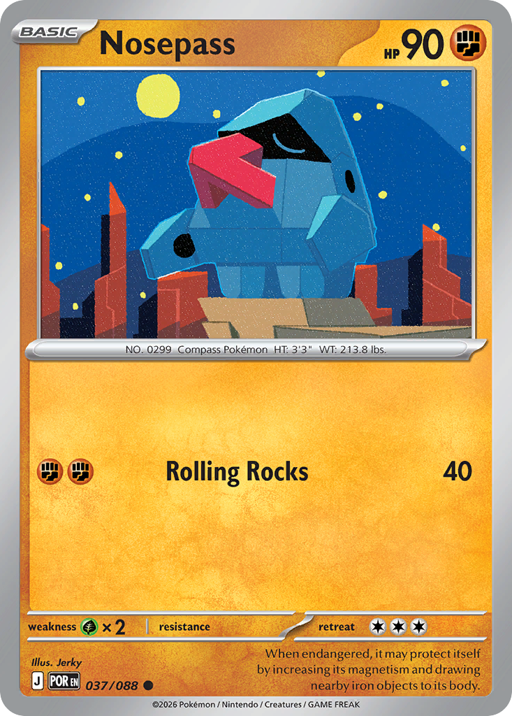Nosepass 37 Perfect Order Pokémon card