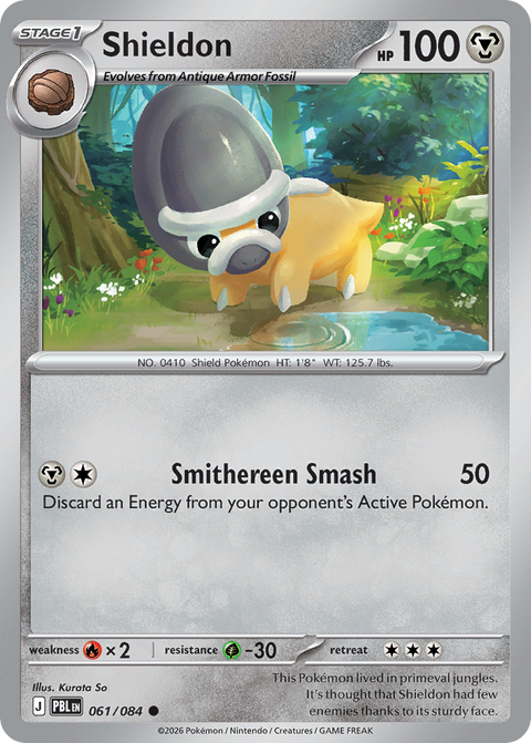 Shieldon 61 Pitch Black Pokémon card