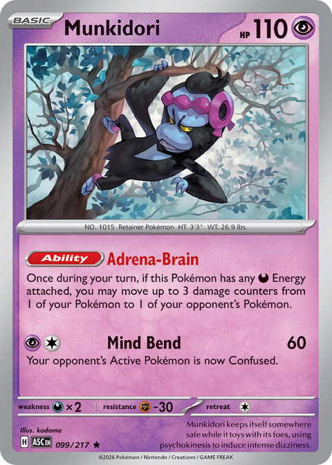 Munkidori 99 Ascended Heroes Pokémon card