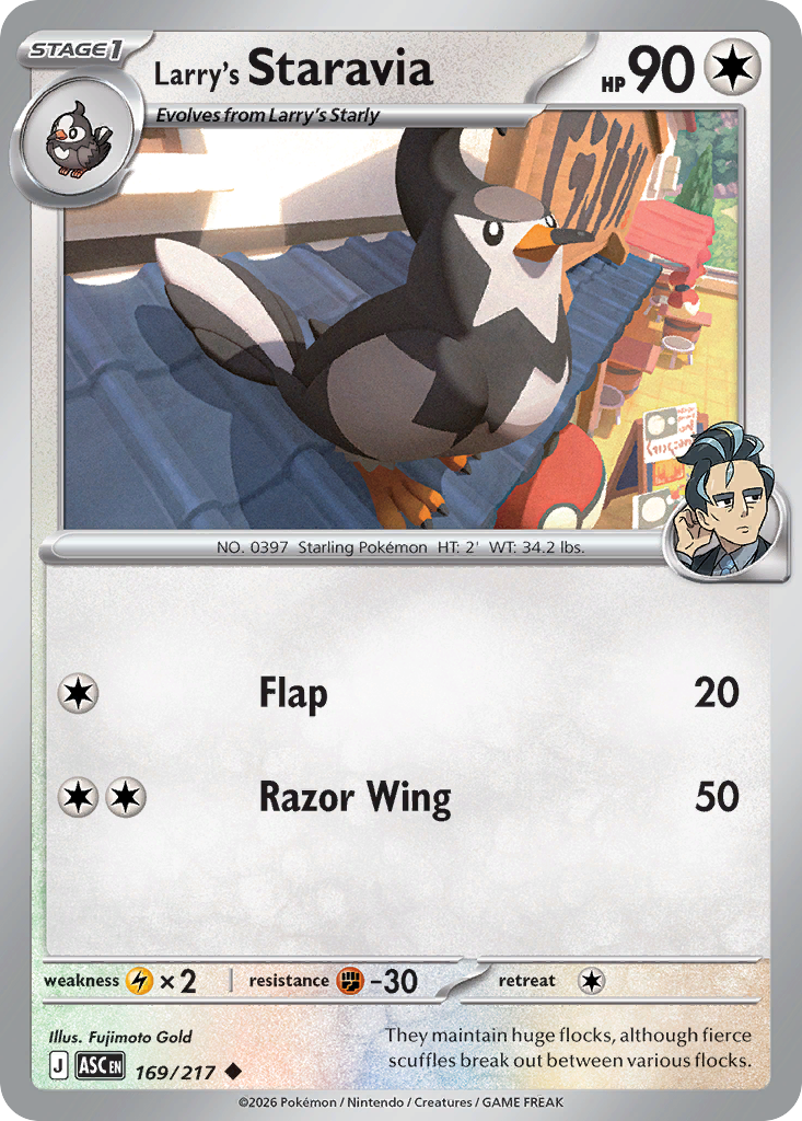 Larry's Staravia 169 Ascended Heroes Pokémon card