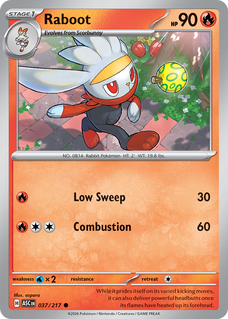 Raboot 37 Ascended Heroes Pokémon card