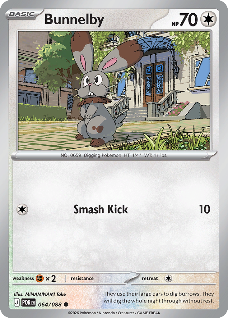 Bunnelby 64 Perfect Order Pokémon card