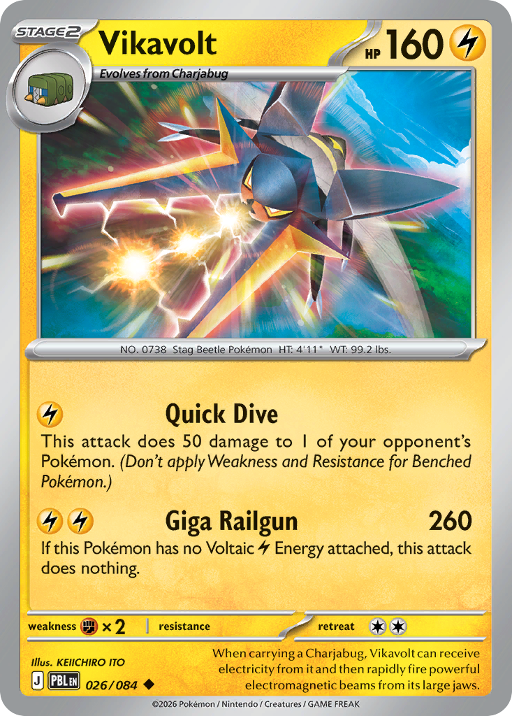 Vikavolt 26 Pitch Black Pokémon card