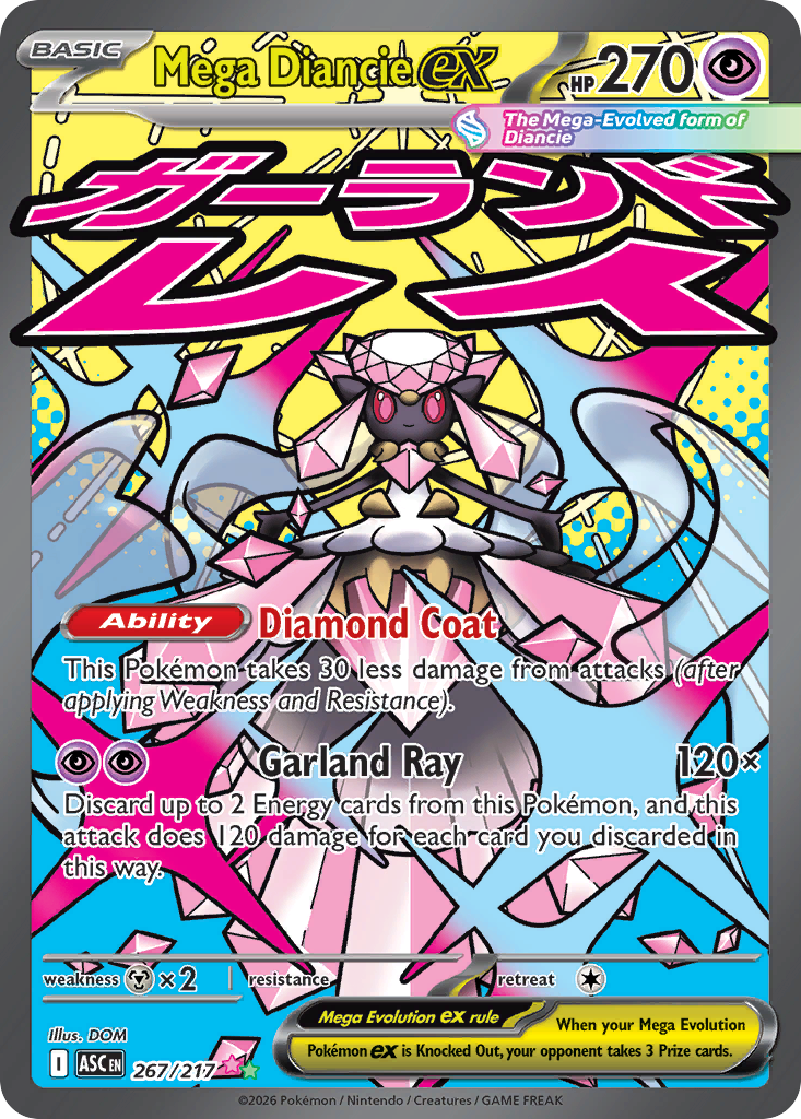 Mega Diancie ex 267 Ascended Heroes Pokémon card