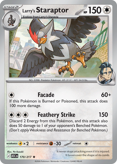 Larry's Staraptor 170 Ascended Heroes Pokémon card