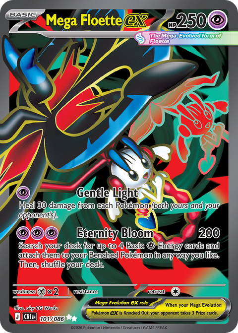 Mega Floette ex 101 Chaos Rising Pokémon card