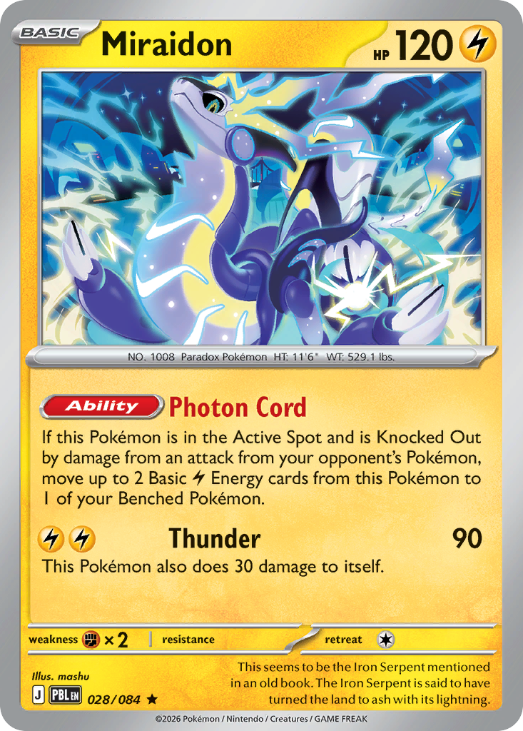 Miraidon 28 Pitch Black Pokémon card