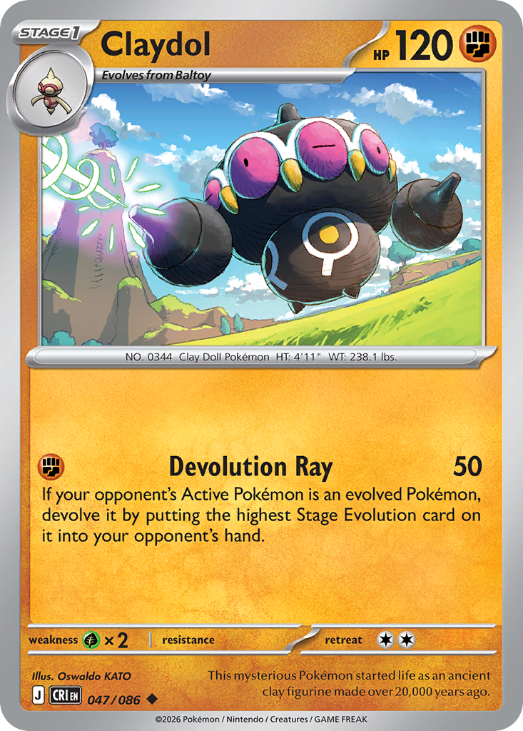 Claydol 47 Chaos Rising Pokémon card