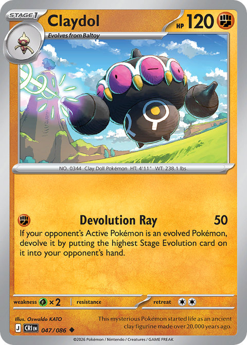 Claydol 47 Chaos Rising Pokémon card