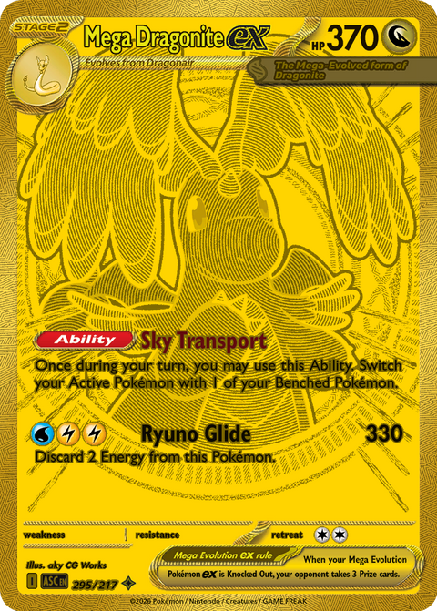 Mega Dragonite ex 295 Ascended Heroes Pokémon card