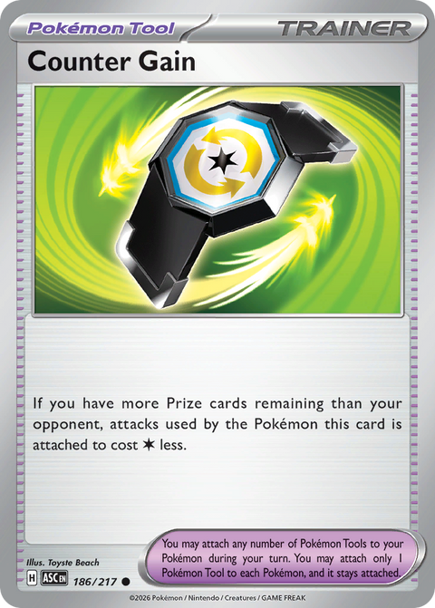 Counter Gain 186 Ascended Heroes Pokémon card