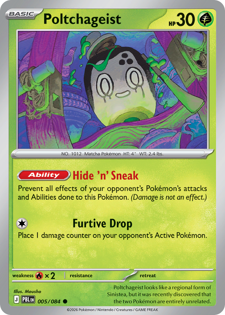 Poltchageist 5 Pitch Black Pokémon card