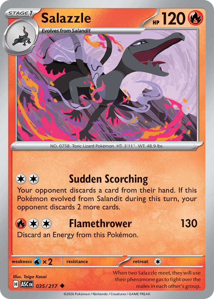 Salazzle 35 Ascended Heroes Pokémon card