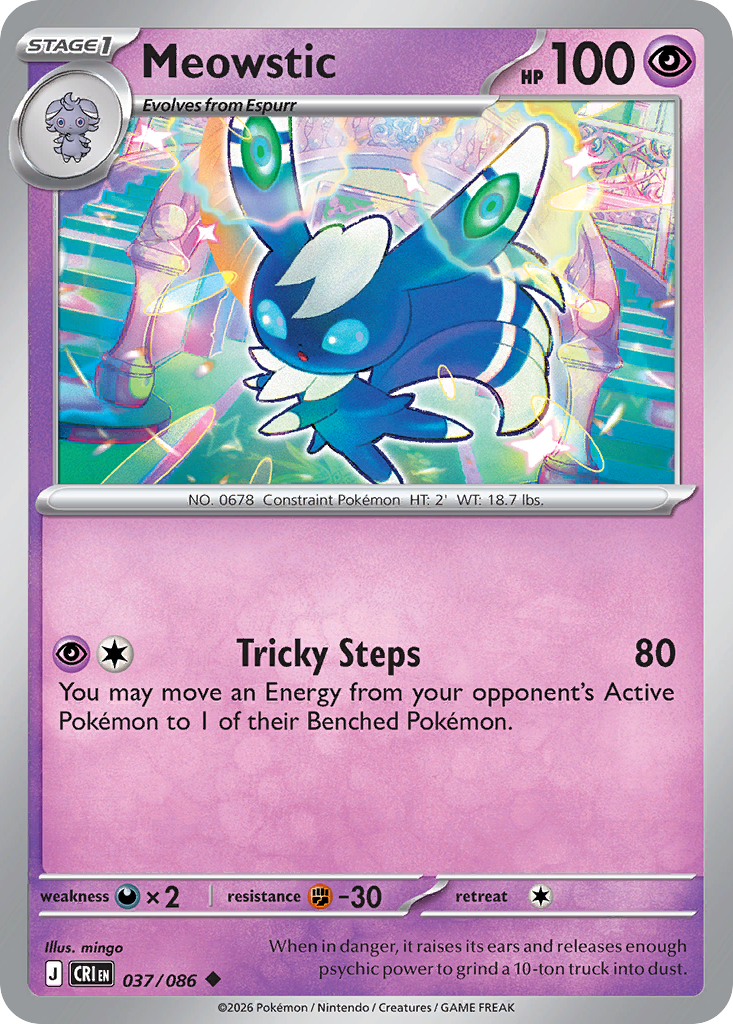 Meowstic 37 Chaos Rising Pokémon card
