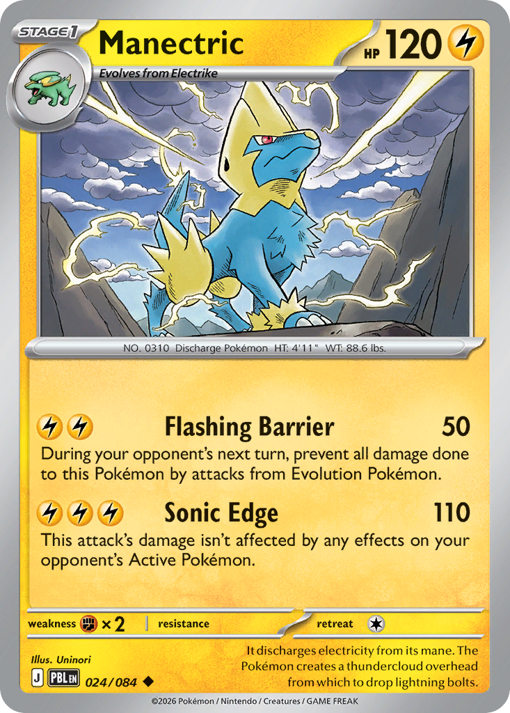 Manectric 24 Pitch Black Pokémon card