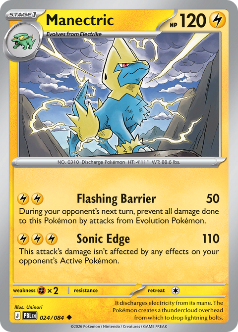 Manectric 24 Pitch Black Pokémon card