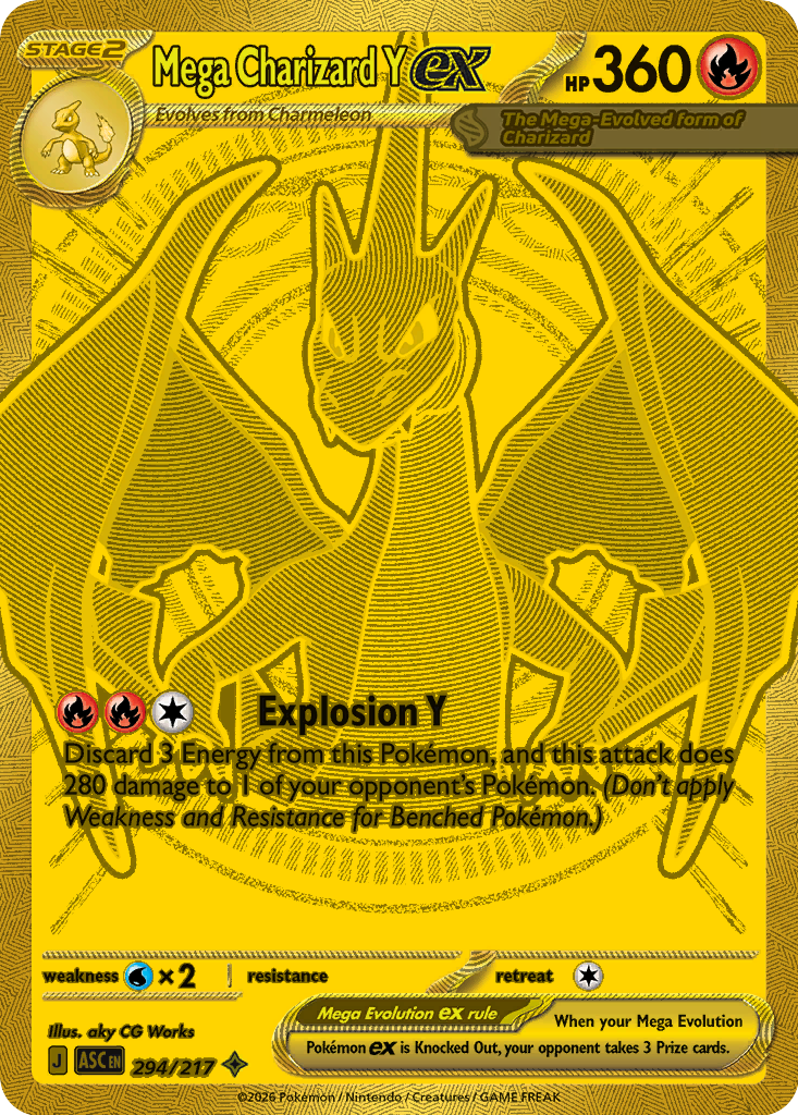 Mega Charizard Y ex 294 Ascended Heroes Pokémon card